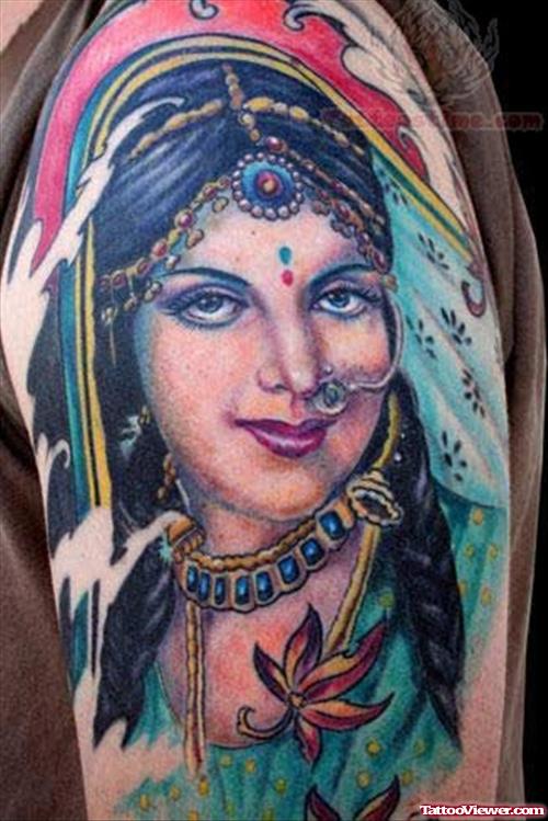 Hindu Woman Tattoo