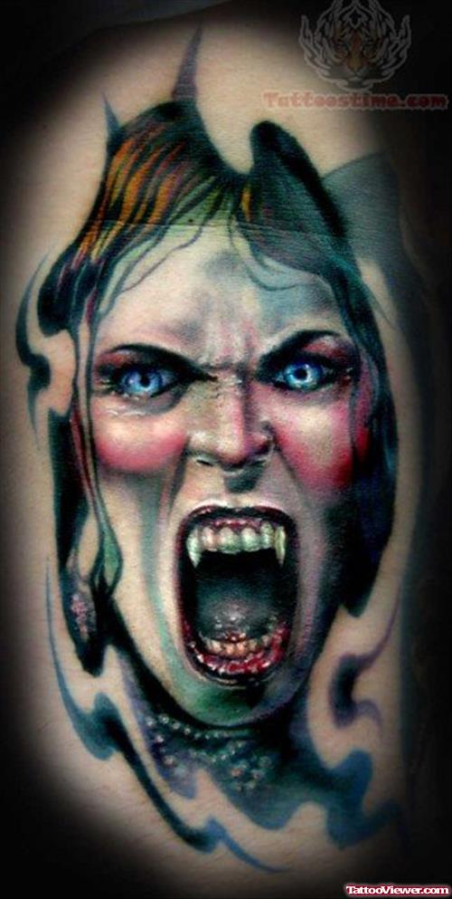 Vampire Woman Tattoo Picture