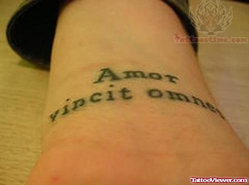 Wrist Words Tattoo