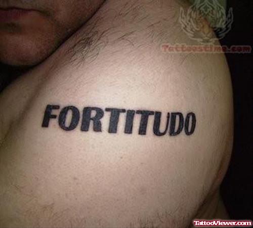 Fortitudo - Elegant Word Tattoo