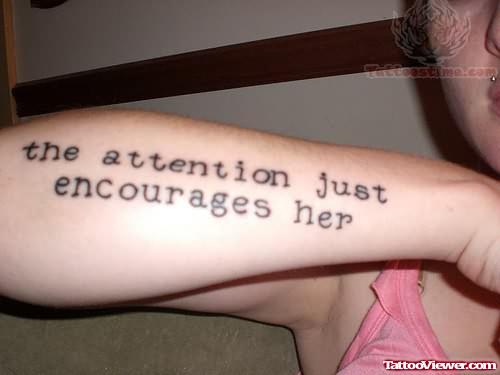 Encourages Word Tattoo