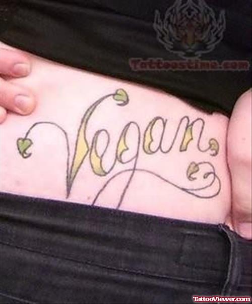Wording Tattoo On Waist