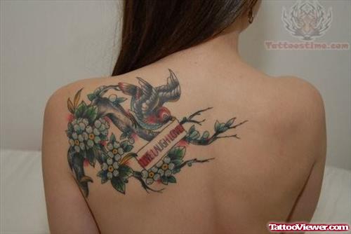 Love Bird Tattoo On Back