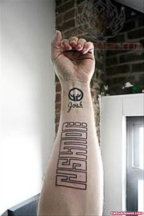 Tattoo in Words On Arm
