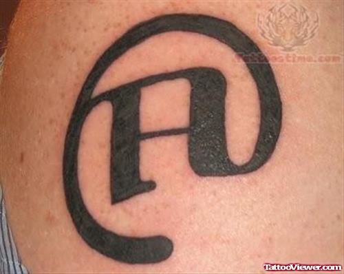 Tattoo of One Letter