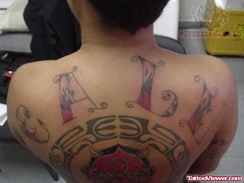 Word Tattoo On The Back