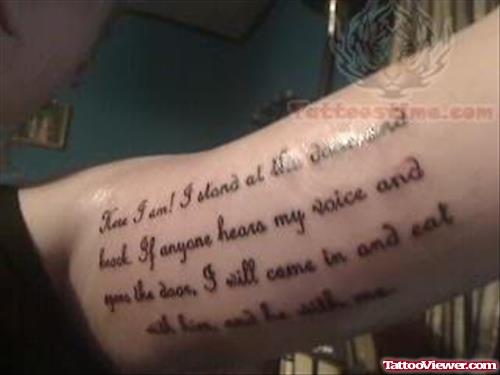 Bible Verse - Word Tattoo