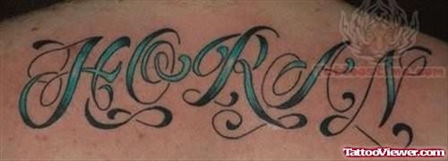 Colorful Word Tattoo Image