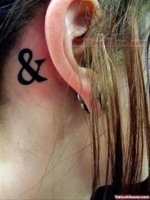 & Tattoo Behind Ear