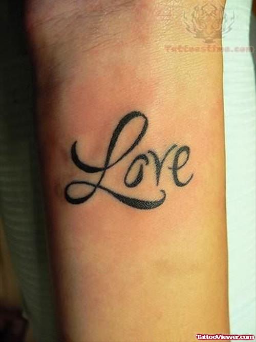 Calligraphy Love Tattoo