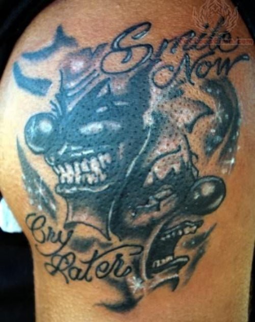 Stylish Smile Now - Cry Later Tattoo
