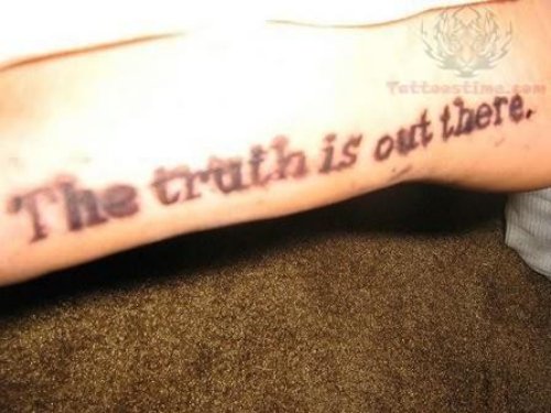 Trendy Truth Word Tattoo