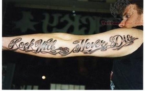 Trendy Word Tattoo On Arm