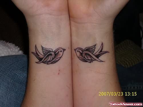 Birds Tattoos On Wrists