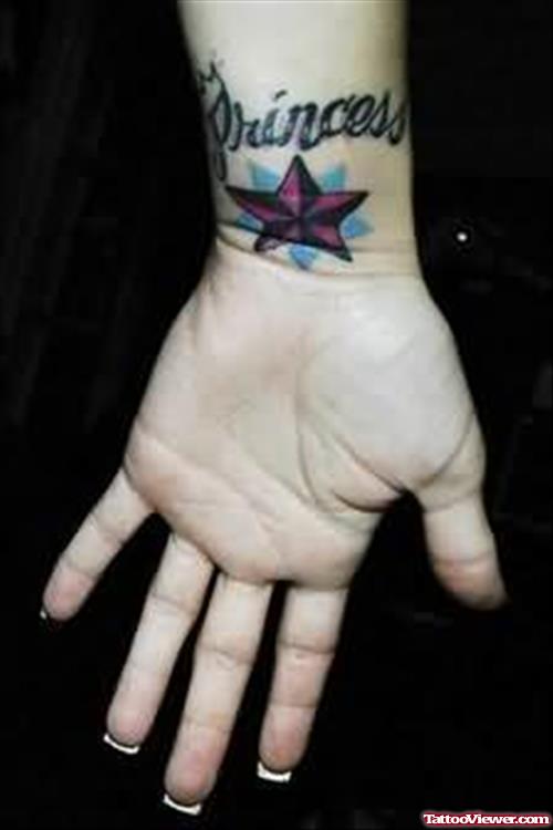 Big Stars Tattoo On Wrist