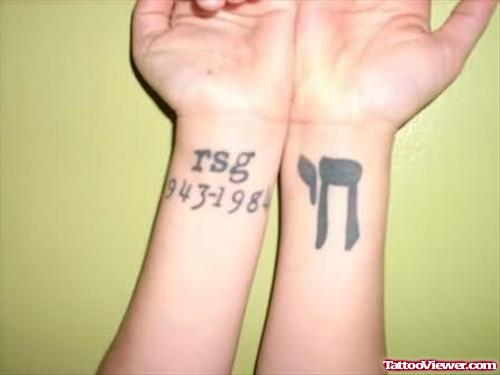 Memorial Symbol Tattoo On Wrist