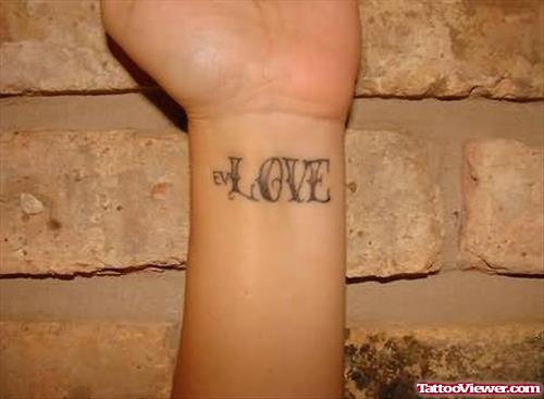 Love Tattoo On Wrist For Boys