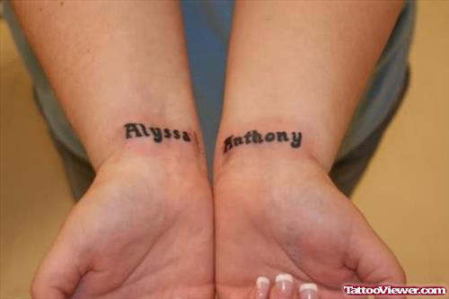 Sweet Name Tattoo On Wrist