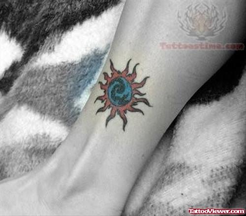 Yin Yang Tattoo On Ankle