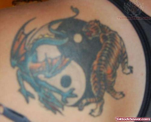 Dragon Tiger Yin Yang Tattoo