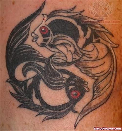 Ying Yang Fish Tattoo