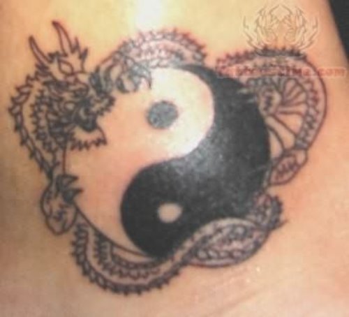 Ying Yang Dragon Snake Tattoo