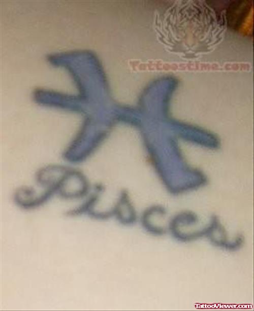 Tattoo of Pisces Engraved