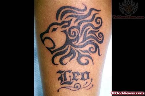 Tribal Leo Zodiac Tattoo