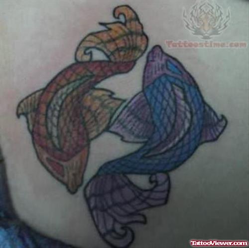 Beautiful Pisces Tattoo Design