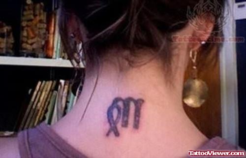 Girl Showing Her Virgo Tattoo Design