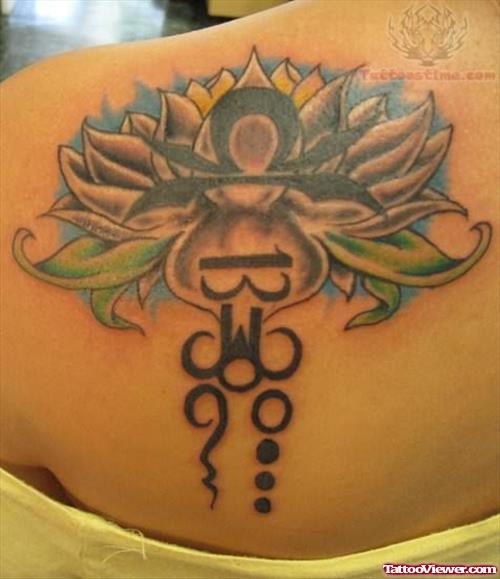 Libra and Flower Tattoo Design