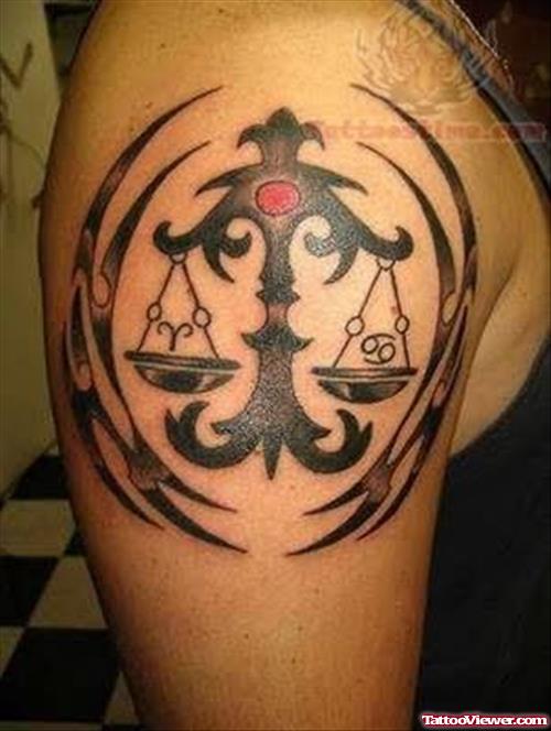 Libra Zodiac Tattoos For Men