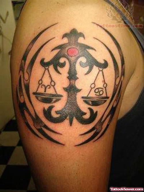 Libra Tattoo on Arm