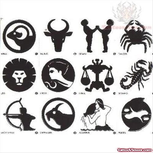 Zodiac Tattoos Designs Samples
