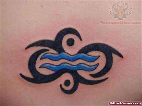 Beautiful Aquarius Symbol Tattoo