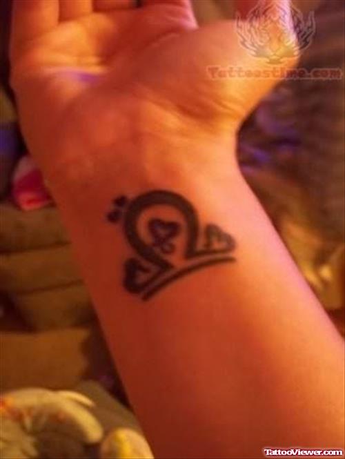 Libra Symbol Tattoo on Wrist