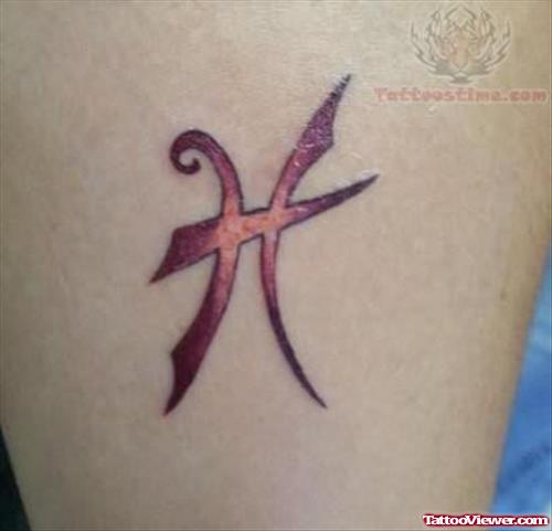 Pisces Zodiac Tattoo Symbol