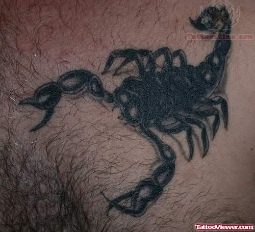 Scorpio Tattoo Design on Chest