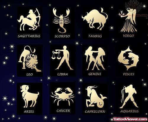 Astrological Zodiac Sign Tattoos
