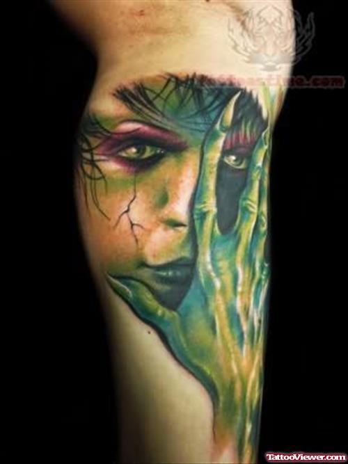 Green Girl - Zombie Tattoo