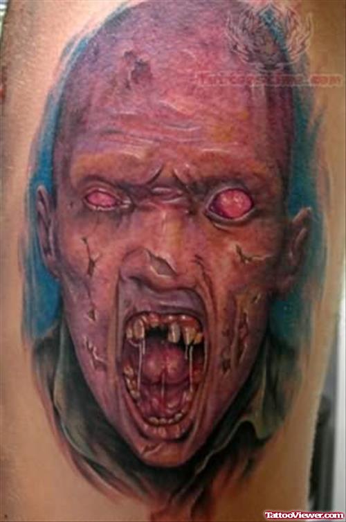 Gruesome Scary Zombie Tattoos
