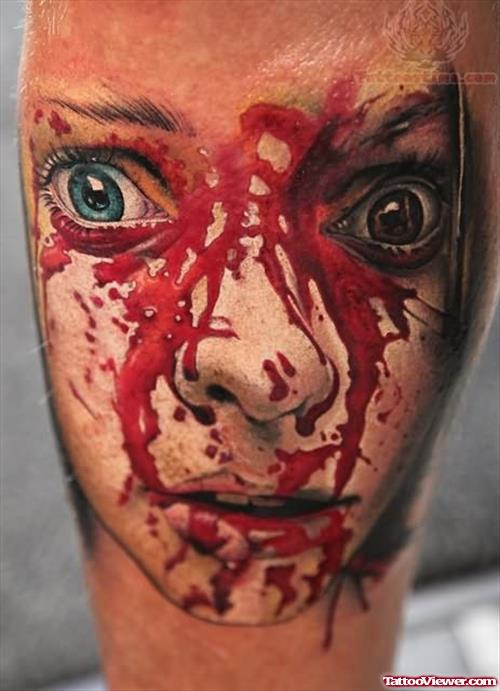Bleeding Zombie Tattoo