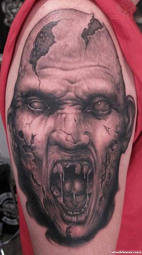 Agressive Zombie Tattoo
