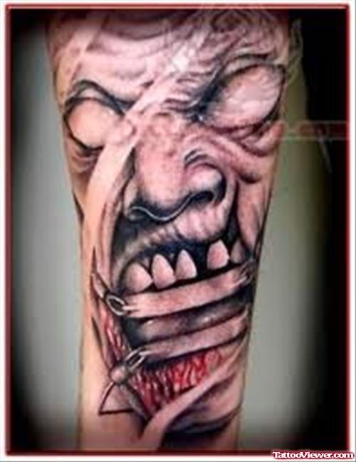 Zombie Skull Tattoos
