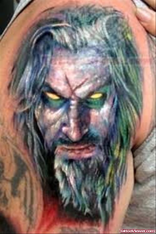 Zombie Old Man Tattoo