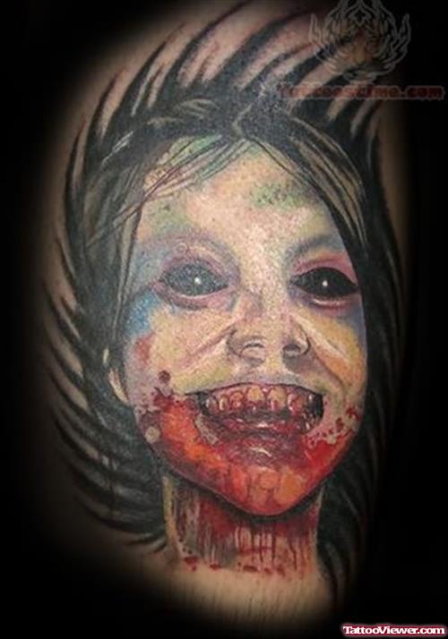 Funny Scary Zombie Tattoo