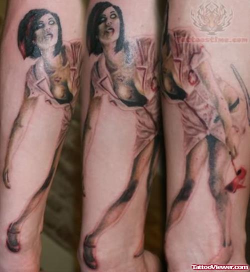 Zombie Girl Tattoos