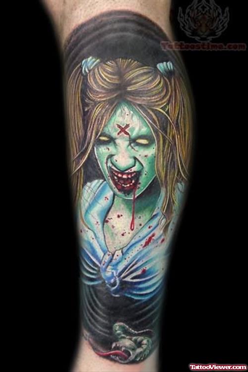 Zombie Girl Tattoo Picture