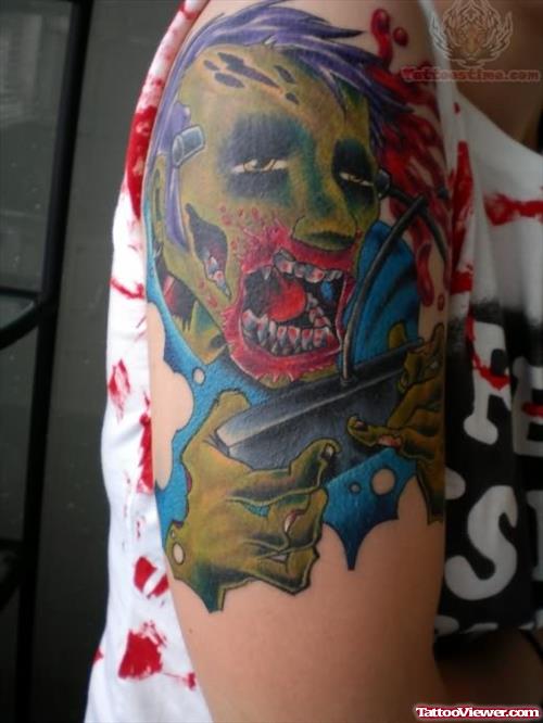 Zombie Tattoo Designs On Bicep