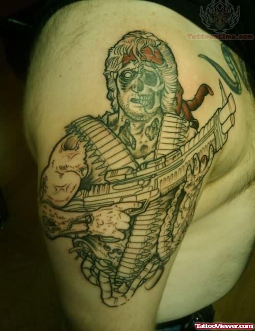 Zombie Rambo Tattoo